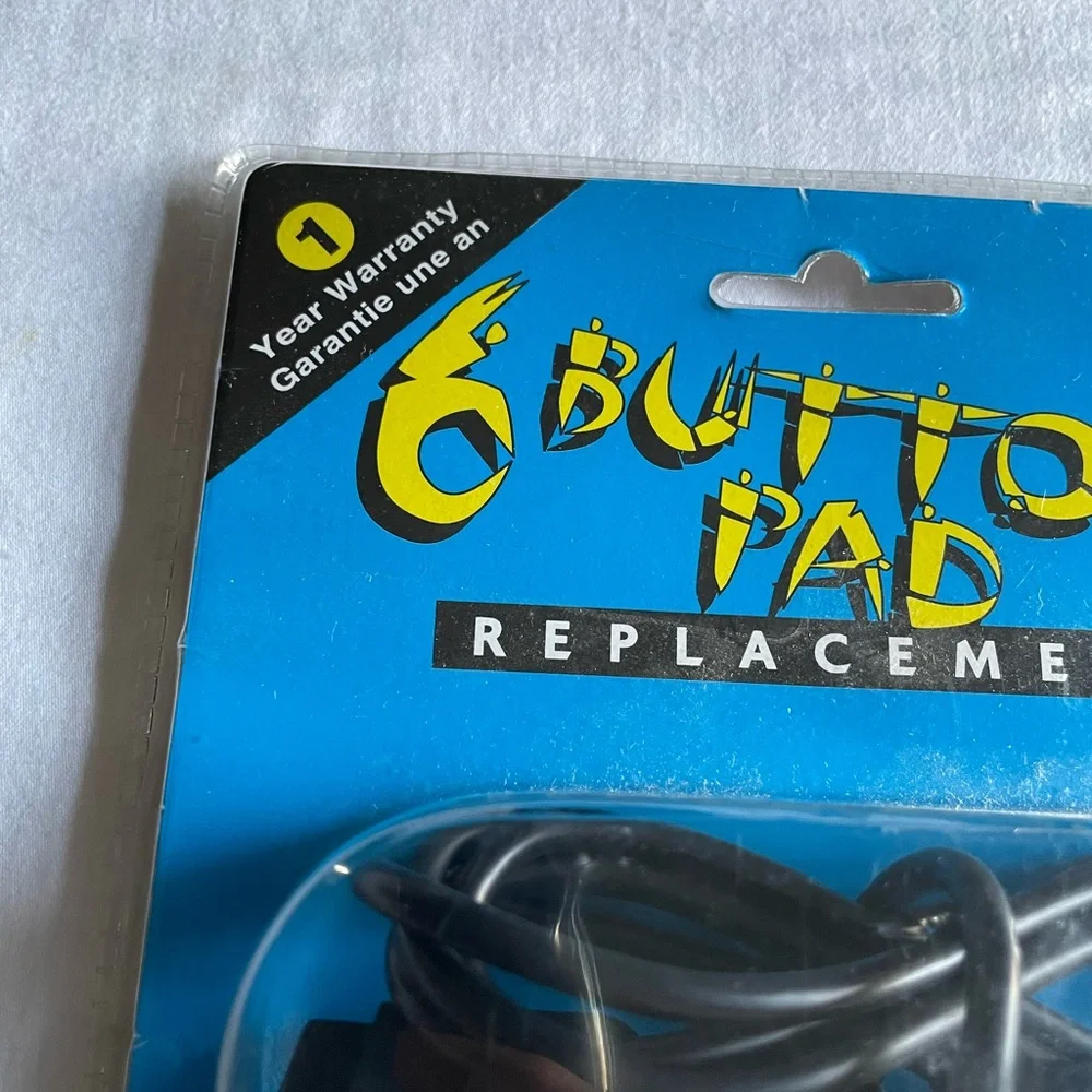 Genesis 6-Button Controller - Classic Black Gaming Pad Sealed Vintage